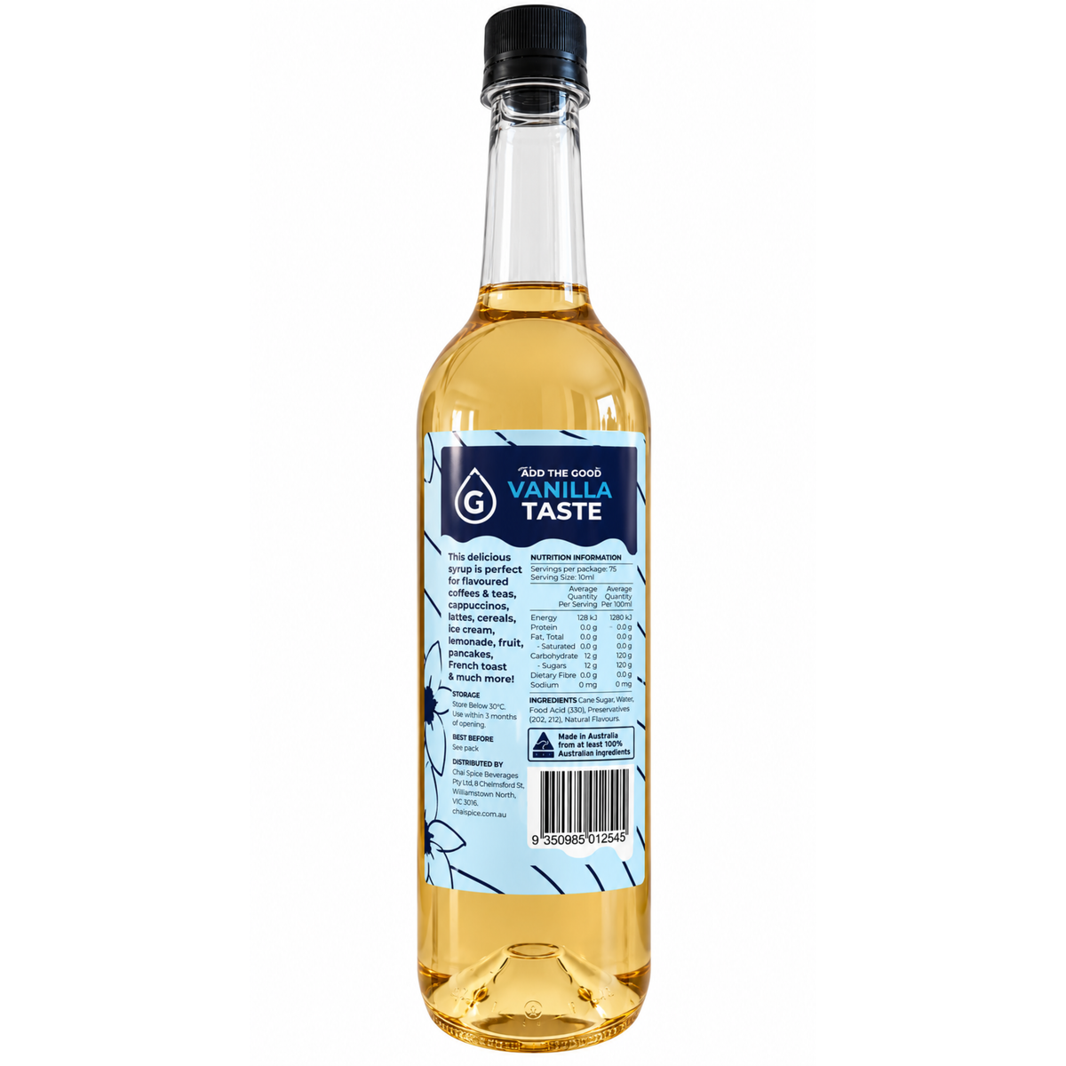 Coffee Syrup 750ml – Caramel, Vanilla or Hazelnut