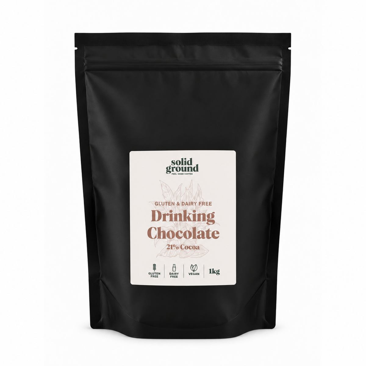 Drinking Chocolate 21% Cocoa 1kg – Gluten Free, Dairy Free & Vegan